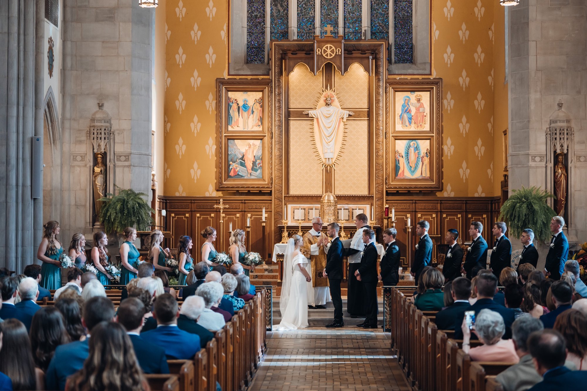 Wedding ceremony in a Cincinnati church